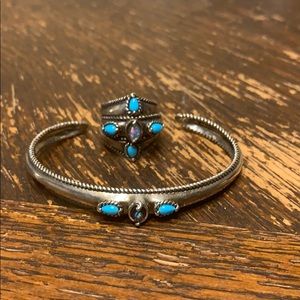 Sterling silver rings and bracelet set